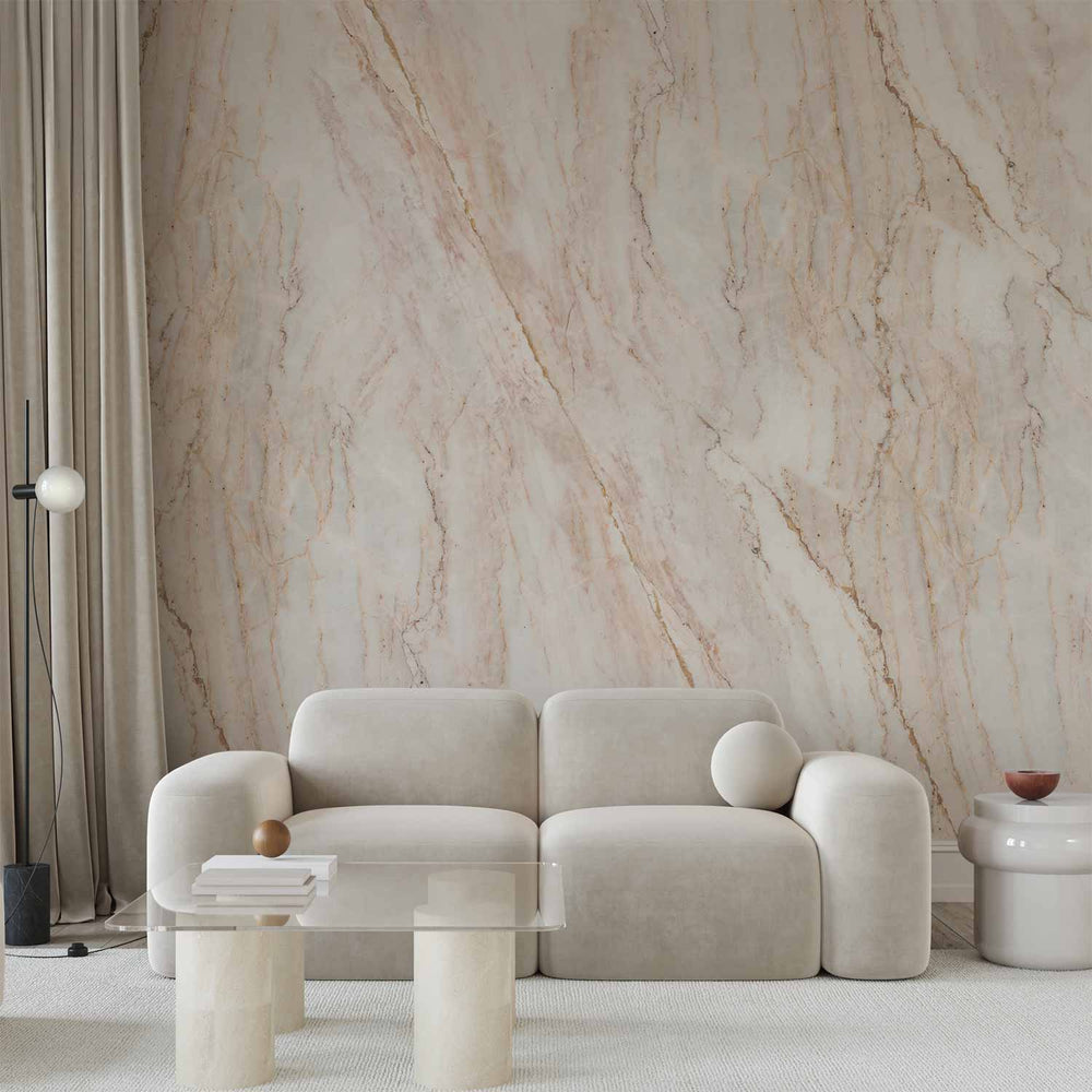 Luxe fotobehang met een warme natuursteenuitstraling