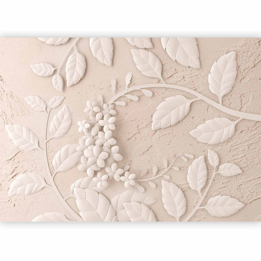 Fotobehang Paper Flowers (Beige)