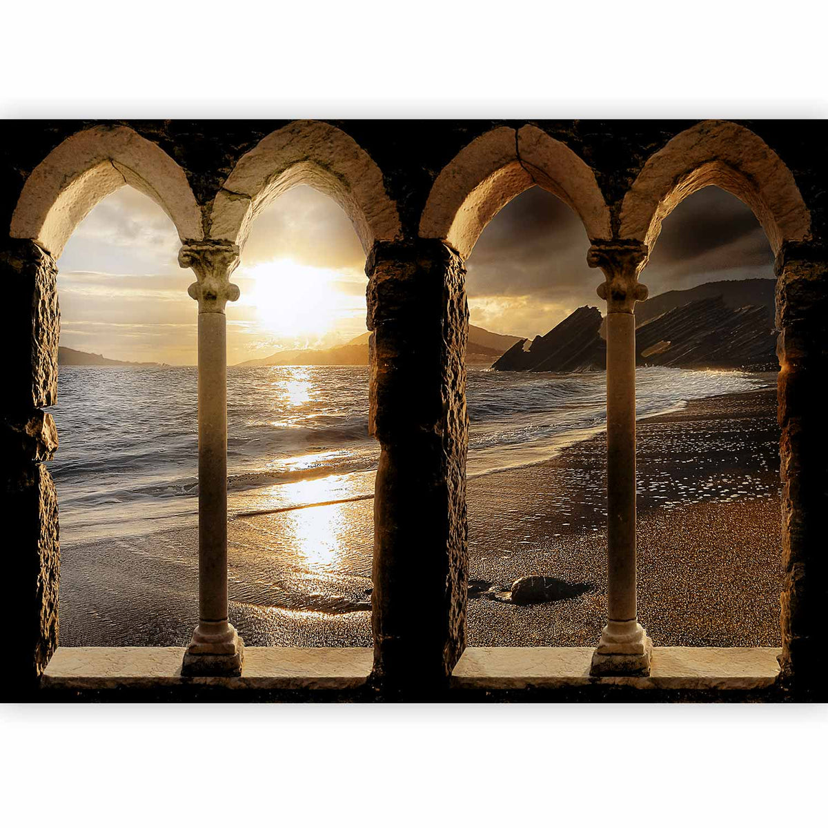 Fotobehang Castle on the beach