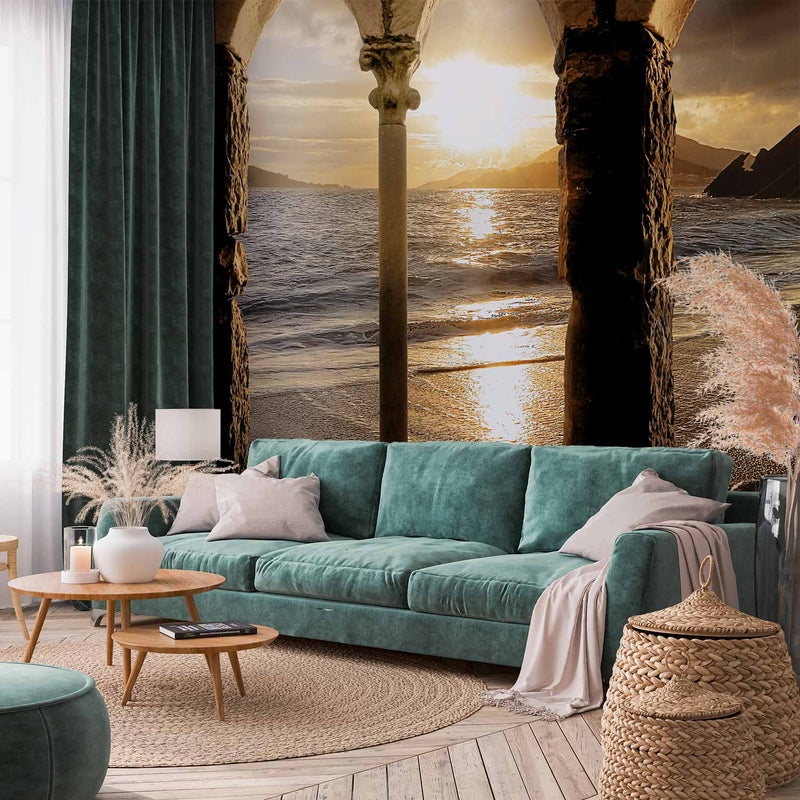 Fotobehang Castle on the beach