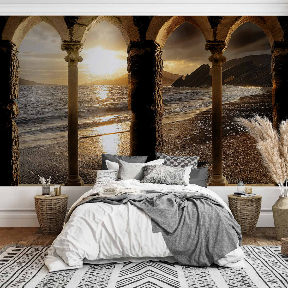 Fotobehang Castle on the beach