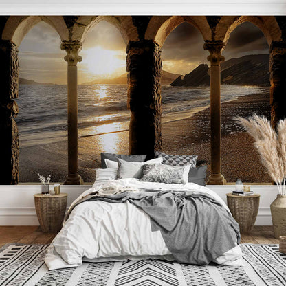 Fotobehang Castle on the beach