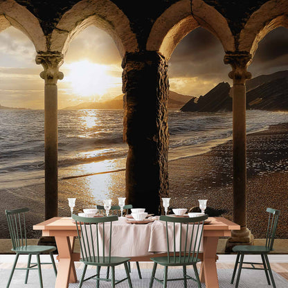 Fotobehang Castle on the beach