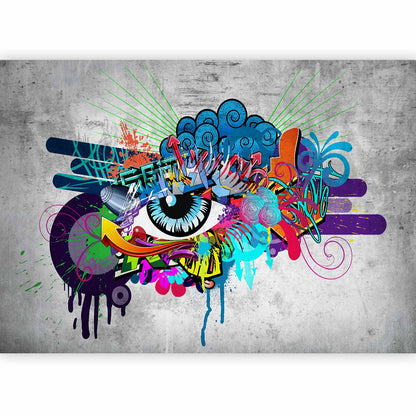 Fotobehang Graffiti eye