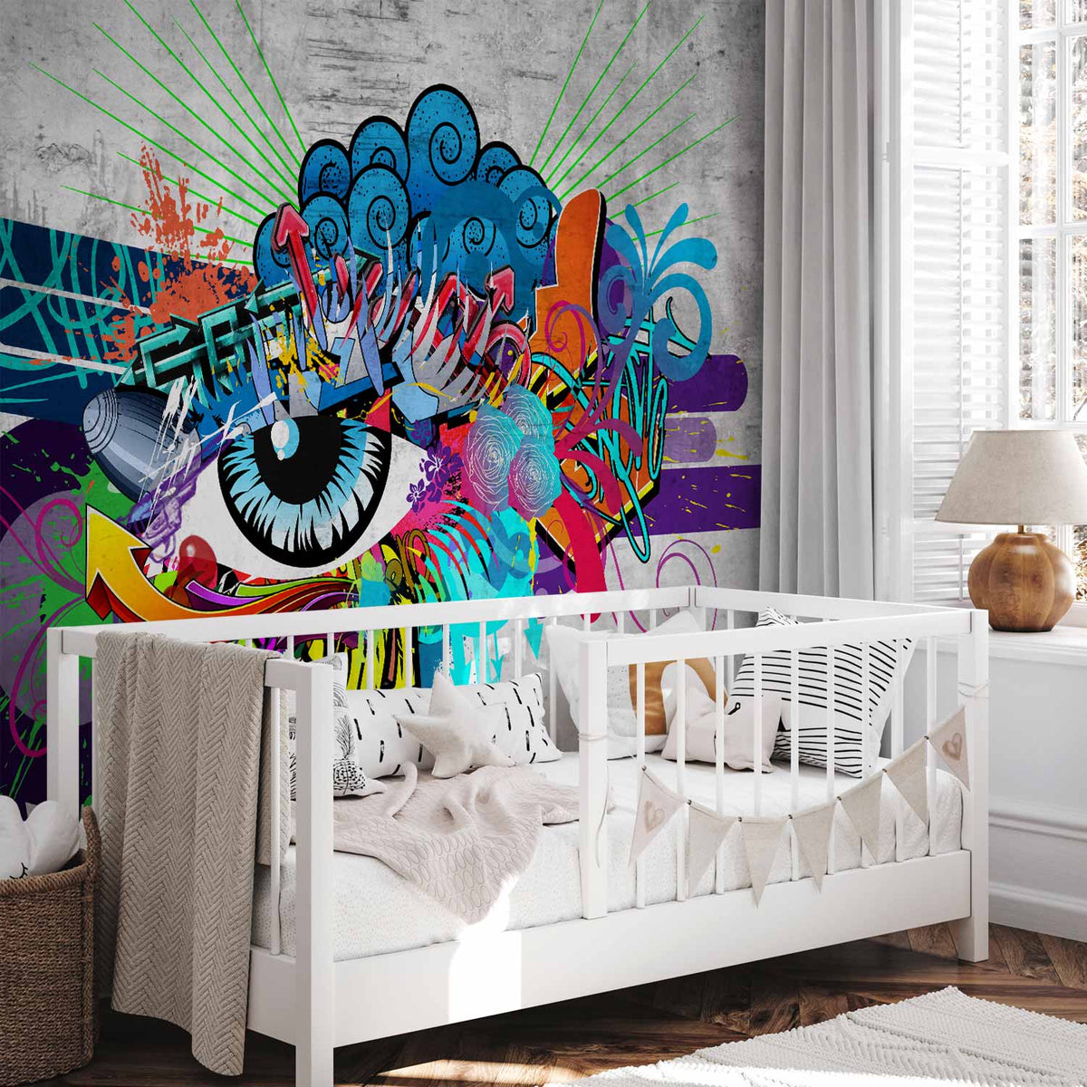 Fotobehang Graffiti eye