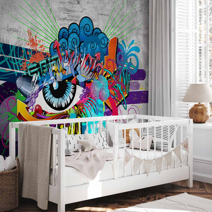Fotobehang Graffiti eye
