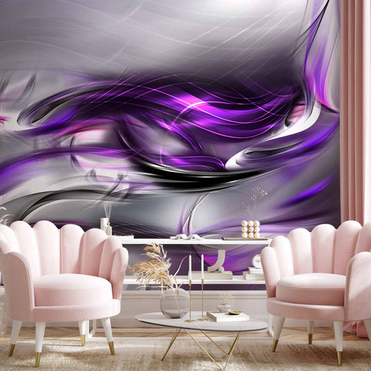 Fotobehang Purple Swirls