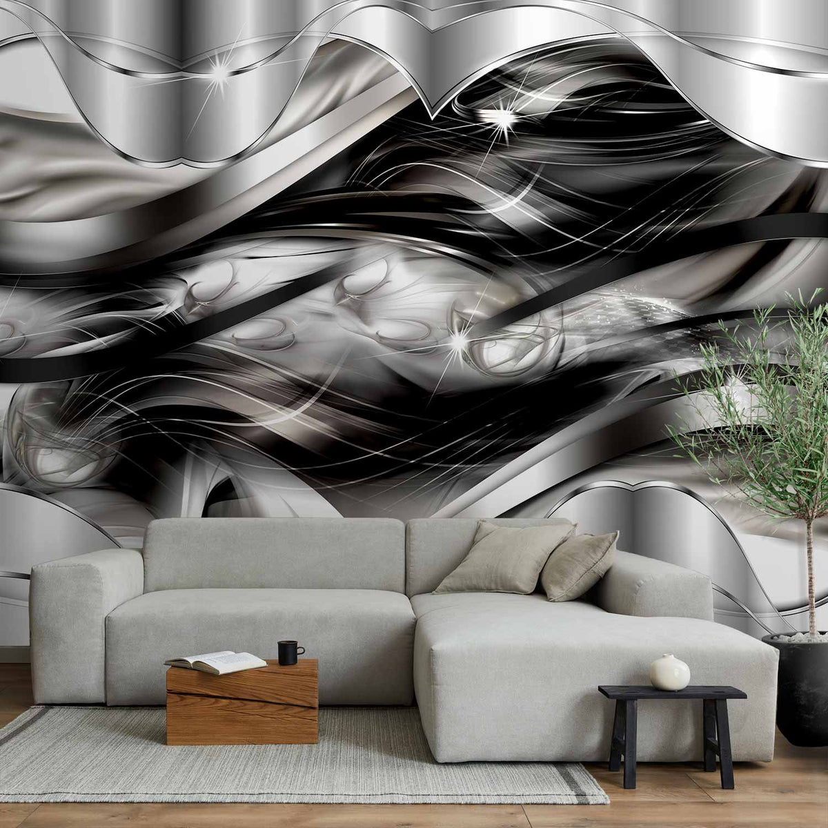 Fotobehang Platinum fog