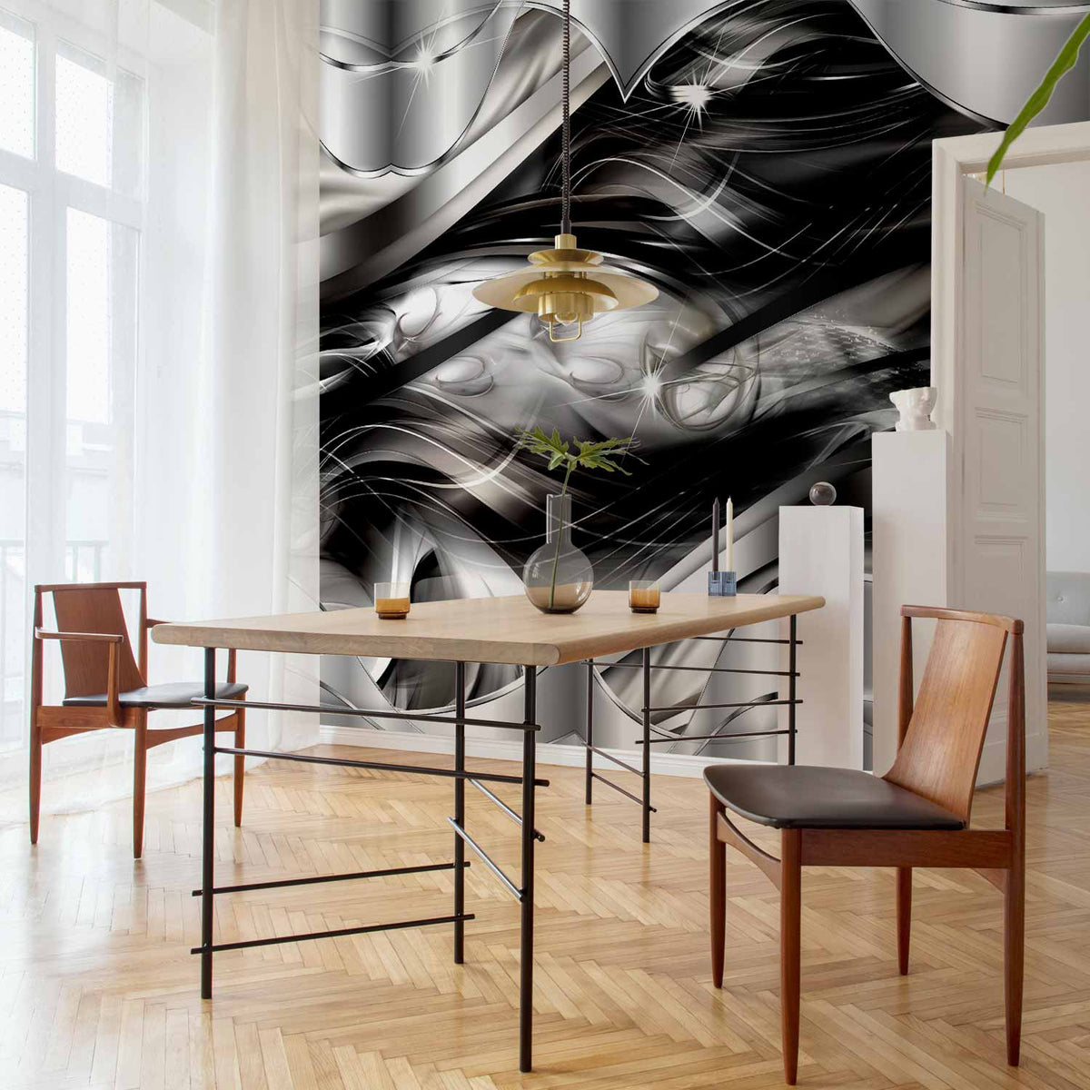Fotobehang Platinum fog