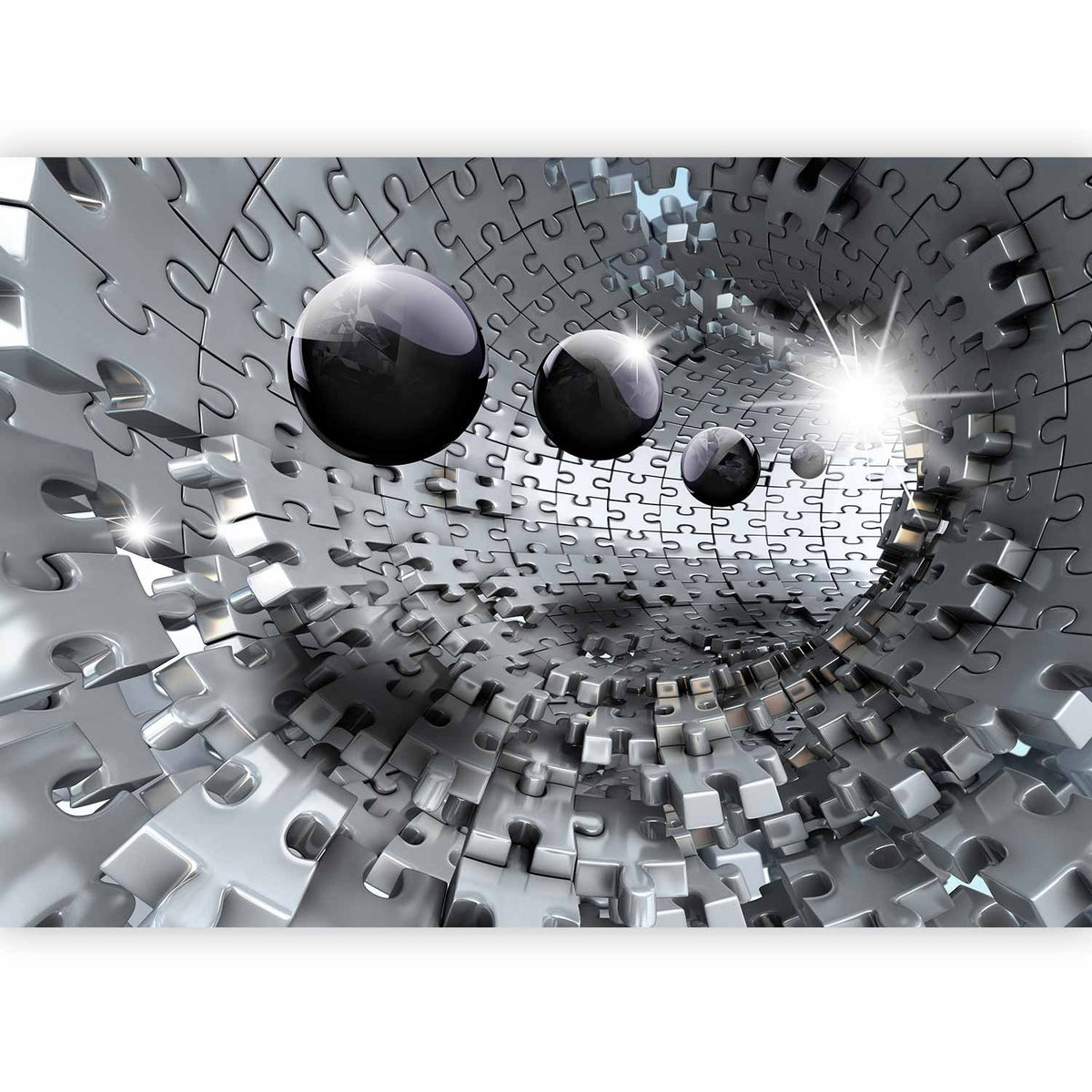 Fotobehang Puzzle - Tunnel