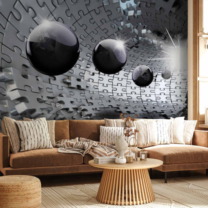 Fotobehang Puzzle - Tunnel