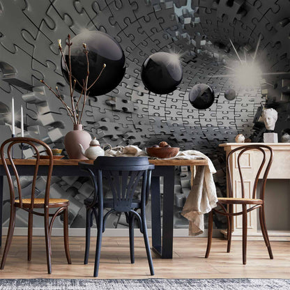 Fotobehang Puzzle - Tunnel