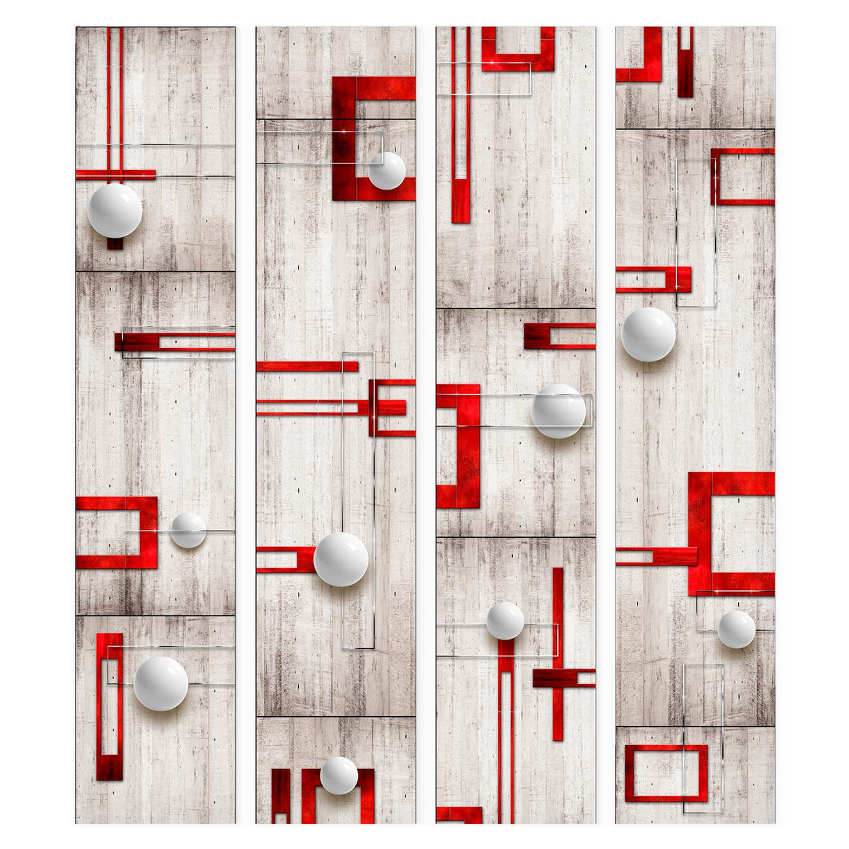 Behang Beton en Rood — ontwerp