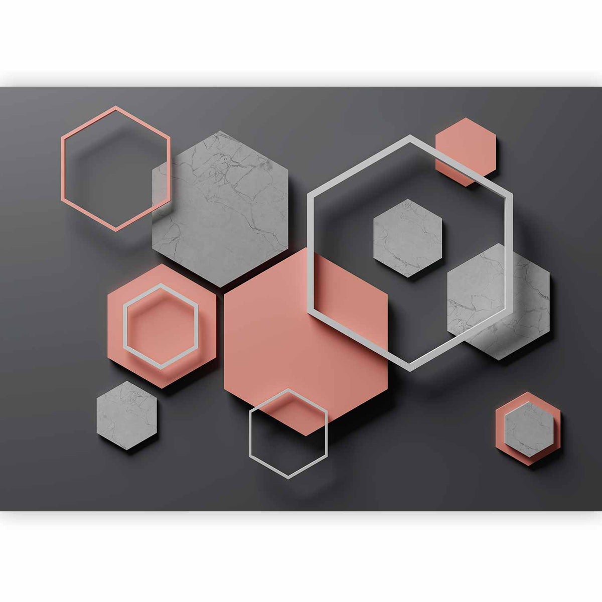 Fotobehang Hexagon Plan