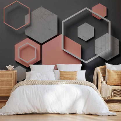Fotobehang Hexagon Plan
