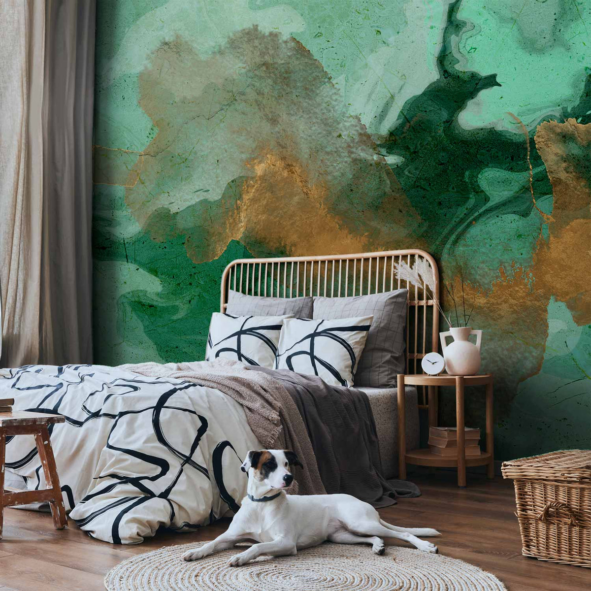 Fotobehang Malachite Play