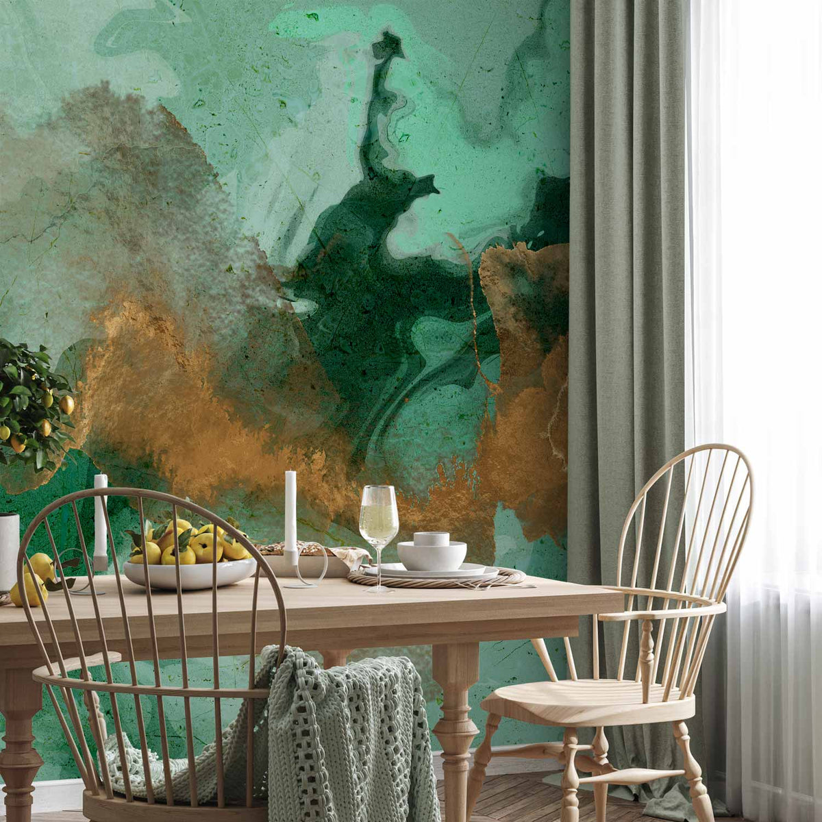 Fotobehang Malachite Play