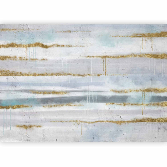 Fotobehang Modernist background - abstract stripes pattern with gold patterns
