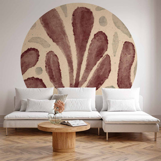 Rond fotobehang Bladcompositie — sfeerfoto 1