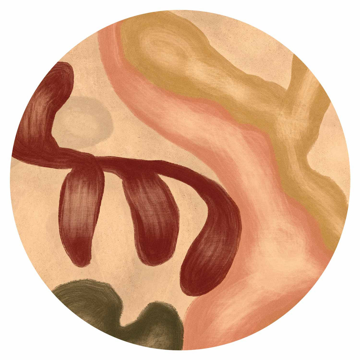 Rond fotobehang Kleurrijke Vormen — ontwerp