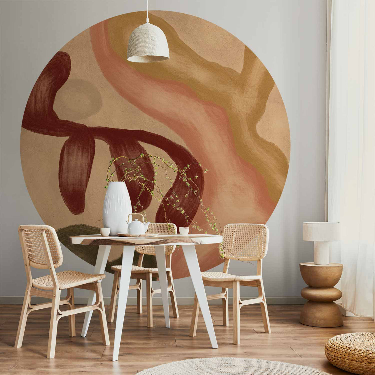 Rond fotobehang Kleurrijke Vormen — sfeerfoto 4