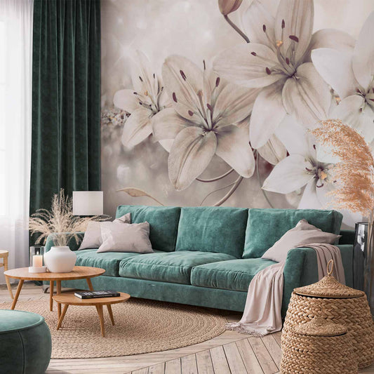 Fotobehang Diamond Lilies