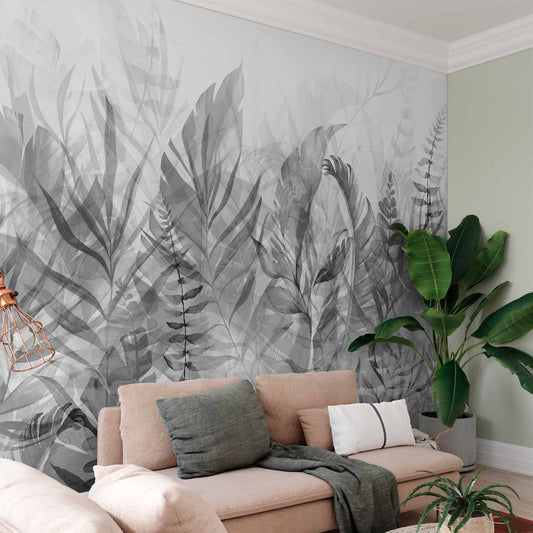 Fotobehang Magic Grove (Black and White)