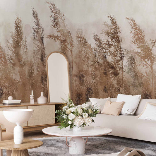 Fotobehang Tall Grasses - Brown