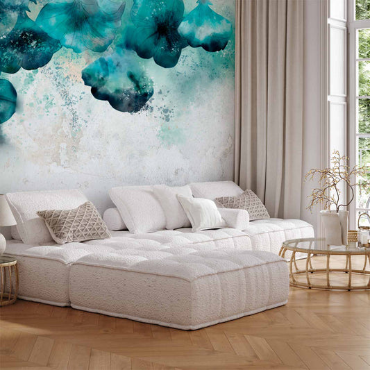 Fotobehang Blue Poppies