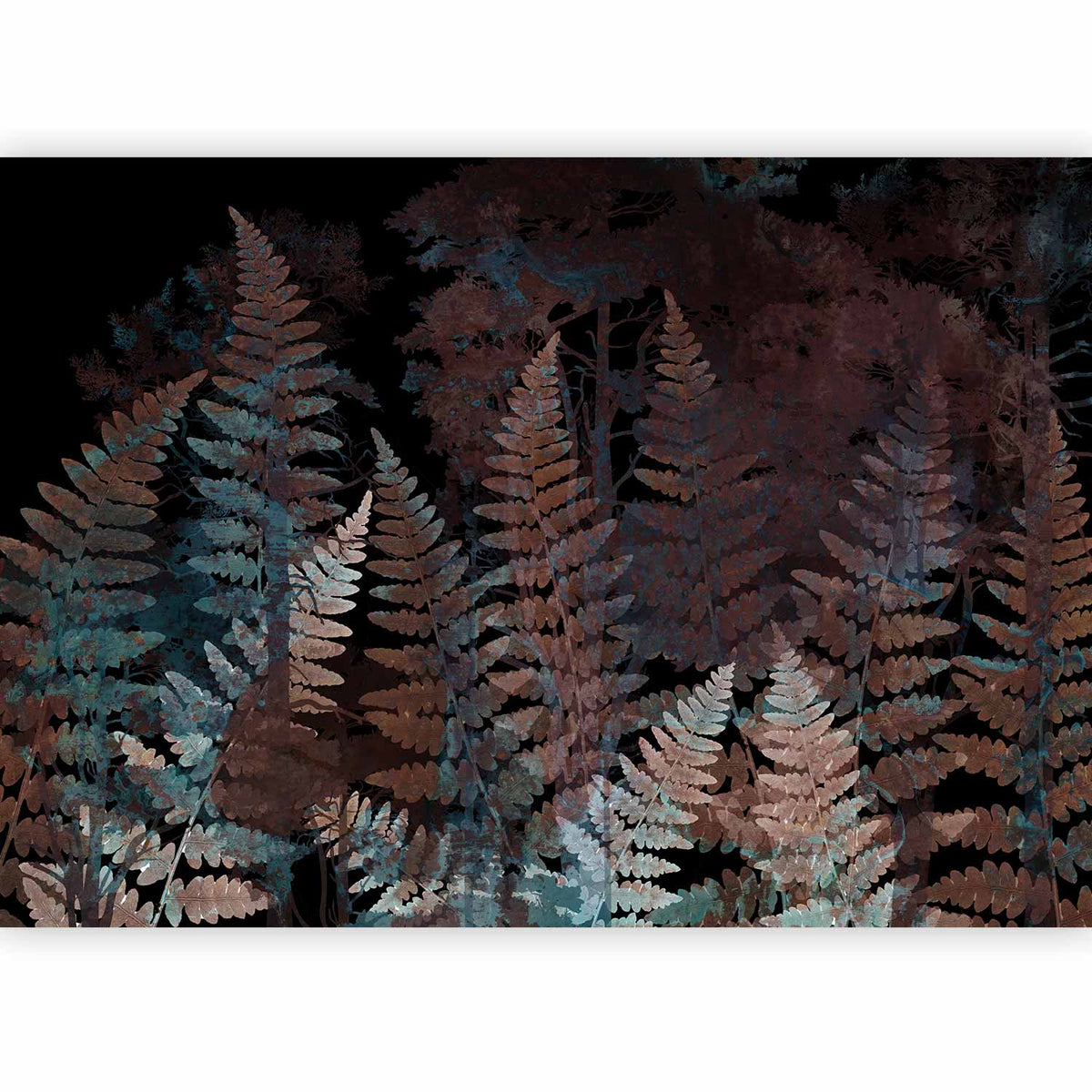 Fotobehang Ferns in the Woods - Third Variant