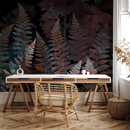 Fotobehang Ferns in the Woods - Third Variant