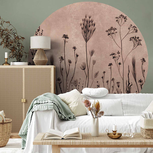 Rond fotobehang Wilde Bloemen — sfeerfoto 1