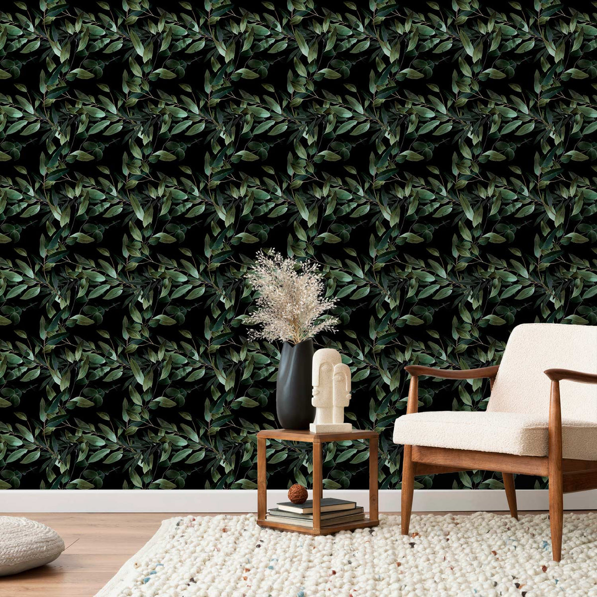 Behang Gevleugeld Groen — sfeerfoto 1