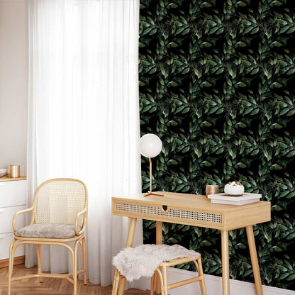 Behang Gevleugeld Groen — sfeerfoto 4