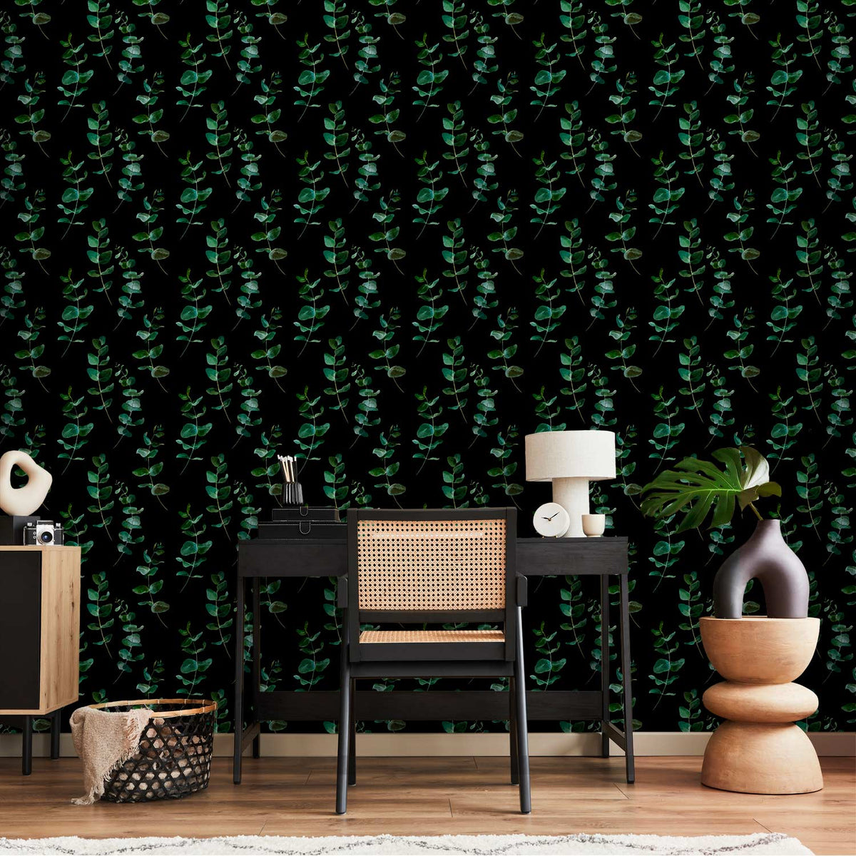 Behang Smaragdgroen — sfeerfoto 4