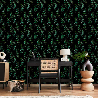 Behang Smaragdgroen — sfeerfoto 4