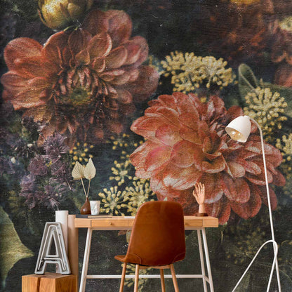 Fotobehang Retro Flowers - First Variant