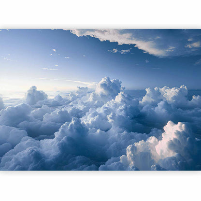 Fotobehang Aerial Landscapes: Rays Lighting Up Fluffy Cloud Formations