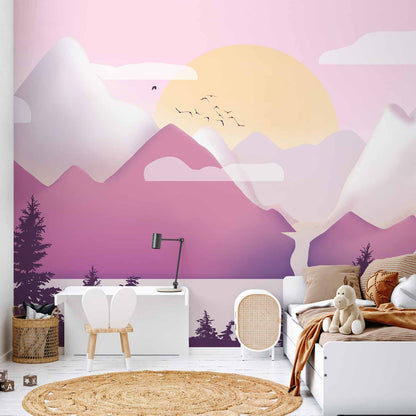 Fotobehang Landscape at Sunset - Third Variant