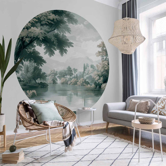 Rond fotobehang Groen Meerpark — sfeerfoto 1