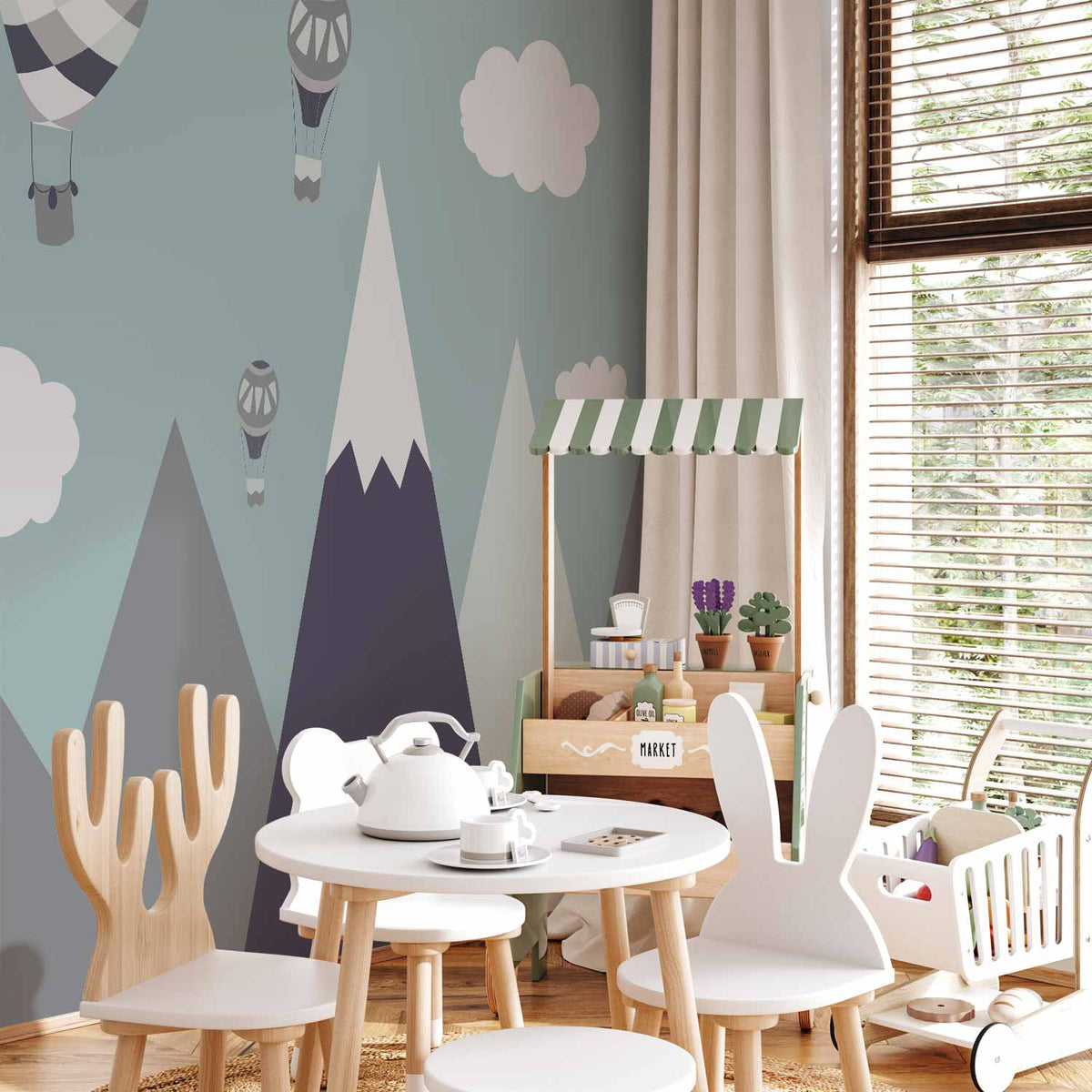 Fotobehang Balloon Land