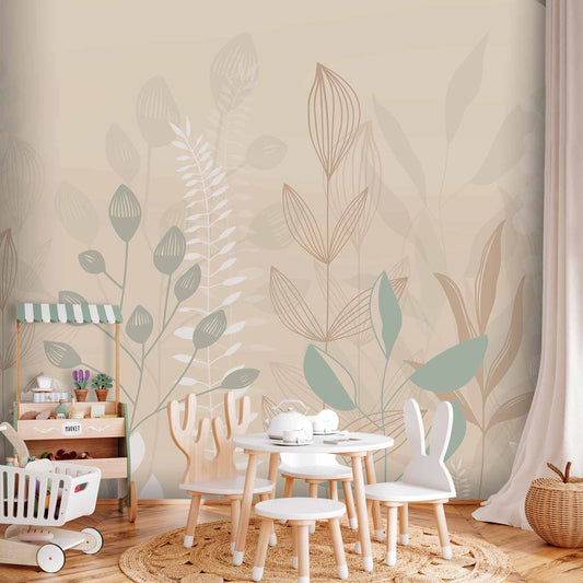 Fotobehang Pastel and Beige Glade