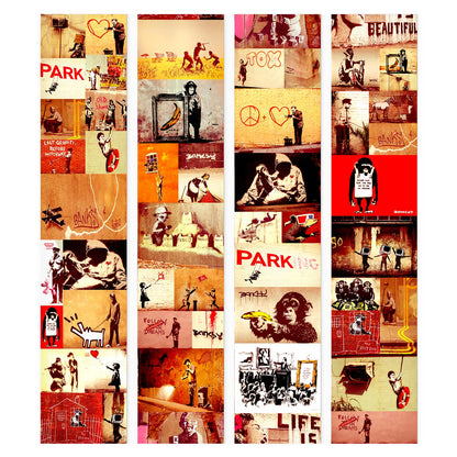 Behang Banksy Kleurenmix — ontwerp