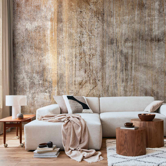 Fotobehang Abstract beige - background with black textured concrete patterns