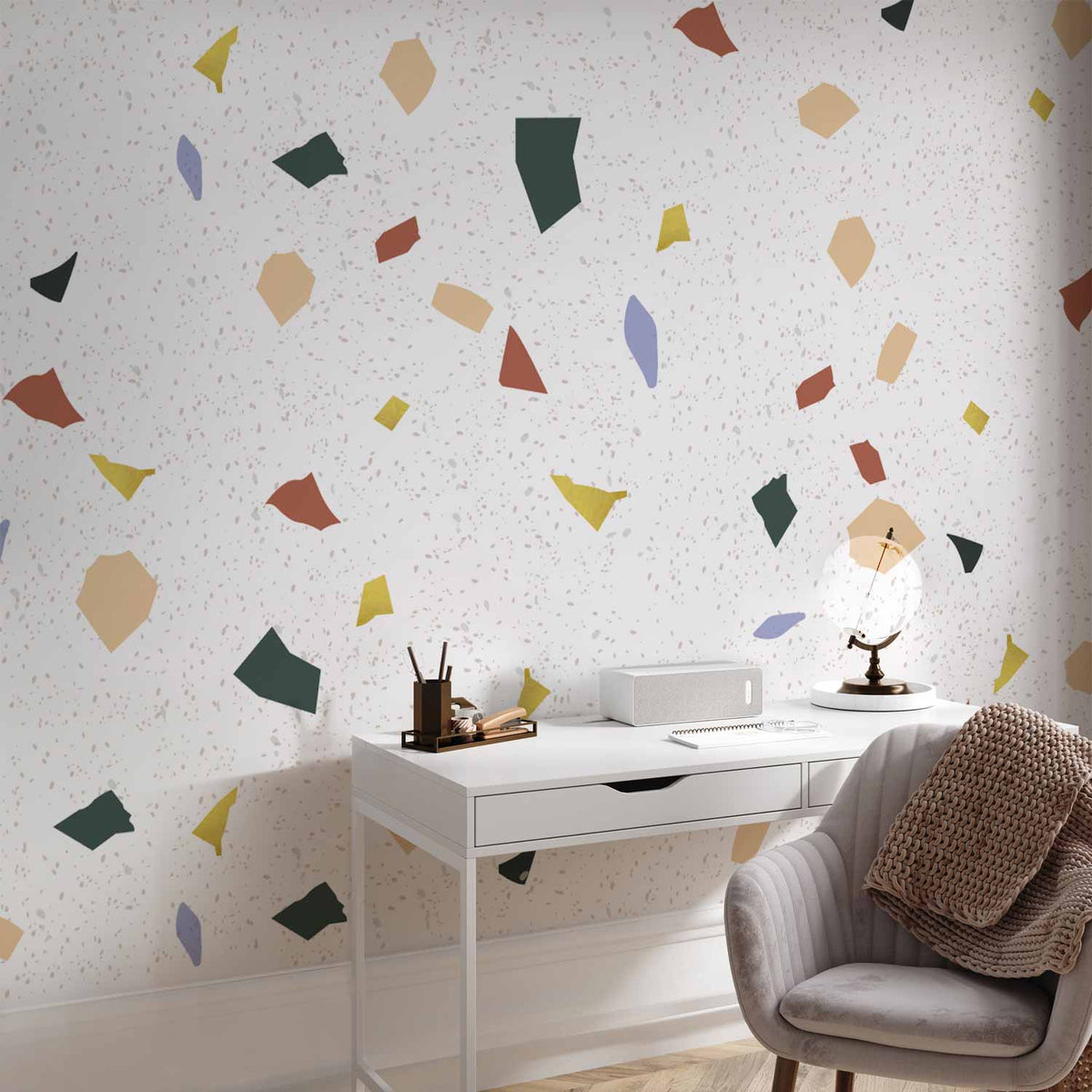 Fotobehang Subtle Terrazzo Pattern
