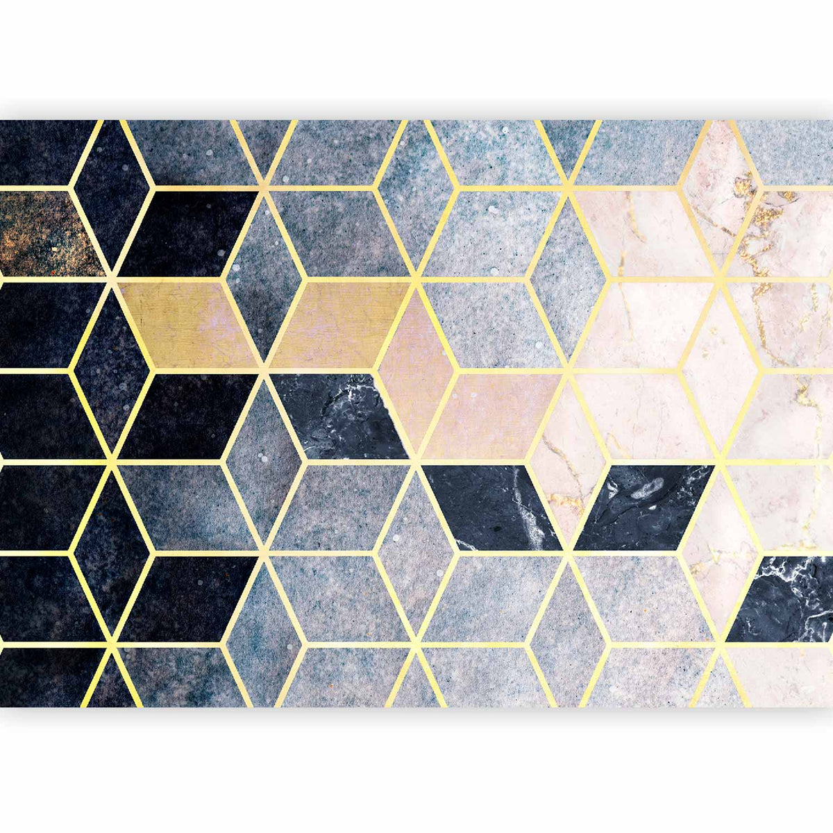 Fotobehang Blue Geometric Pattern