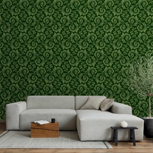 Behang Avondgroen — sfeerfoto 1
