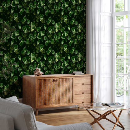 Behang Groene Decoratie — sfeerfoto 1