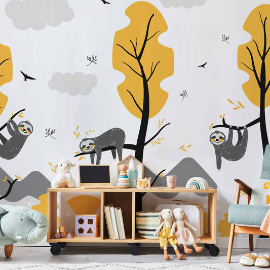 Fotobehang Cute Sloths