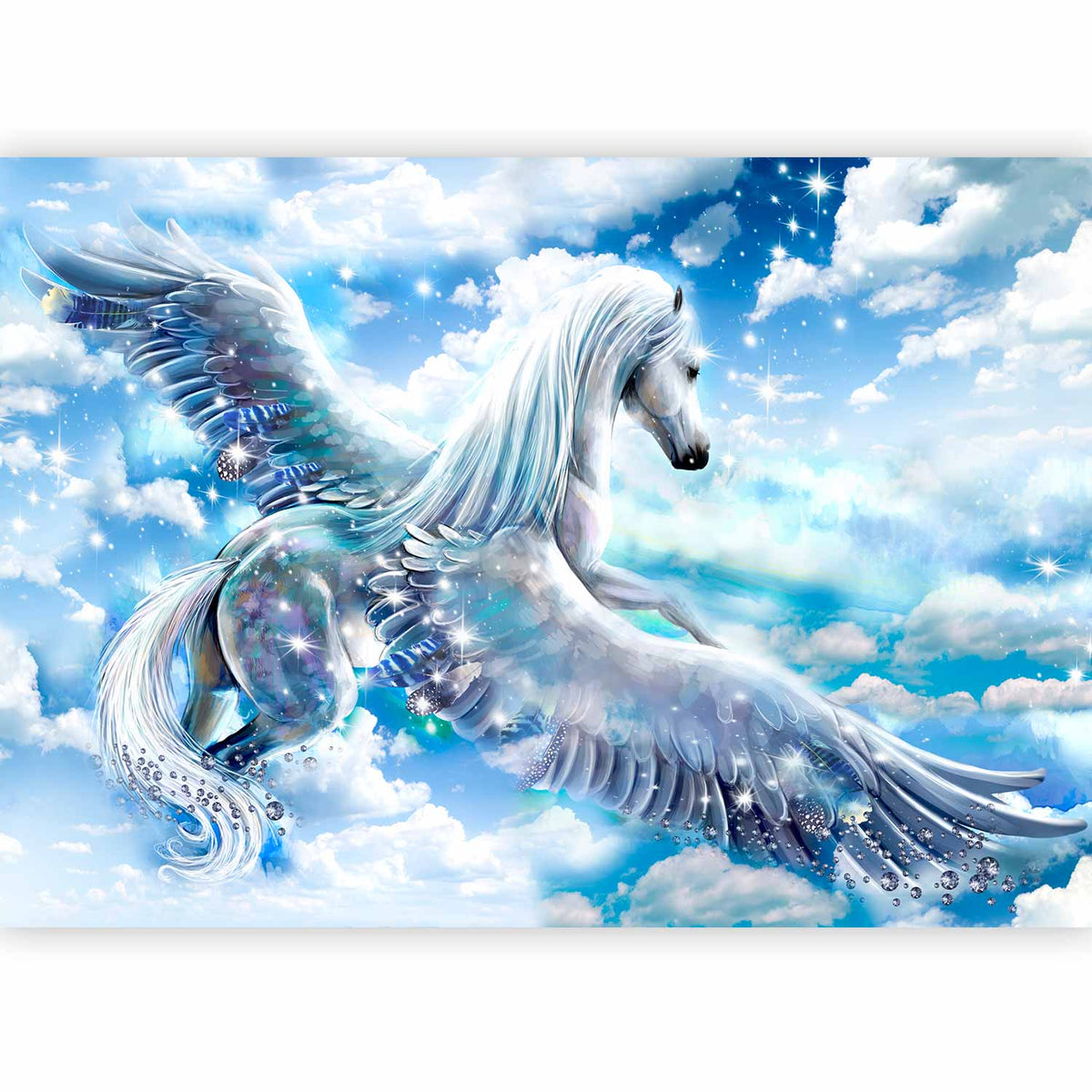Fotobehang Pegasus (Blue)